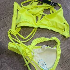 Rebdolls Neon Yellow Bikini Set